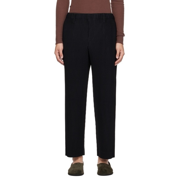 Issey Miyake Black Pleated Pants - Picture 1 of 7